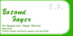 botond hayer business card